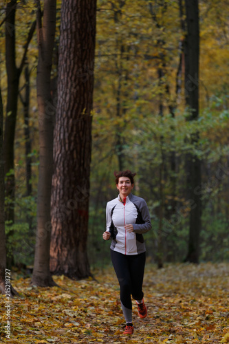 Full-length image of brunette on morning run