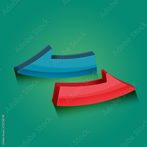 Arrows Modern Design Icon Style Vector