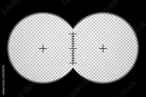 Binocular frame with scale, vector design photo