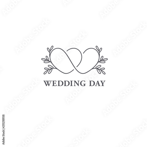 Vector logo design template. Wedding symbol concept.