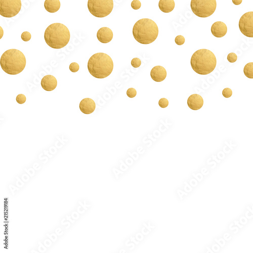 Beautiful background with gold circles falling down