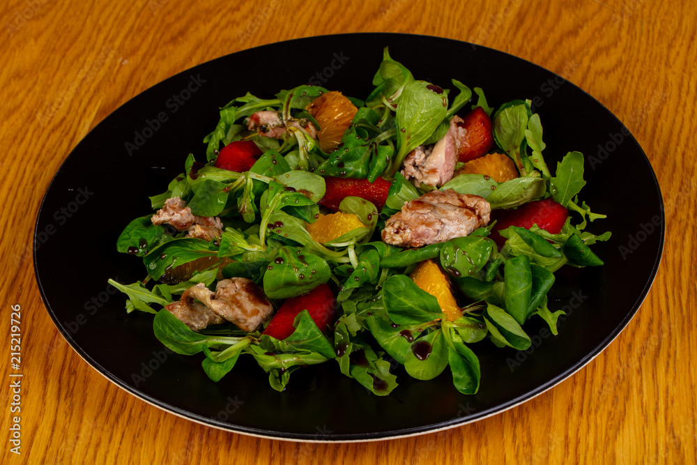 Salad with quail Salad with quail