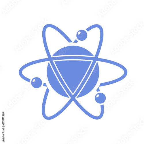 Atom with orbiting electron