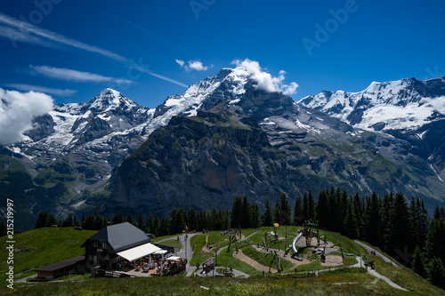 Eiger Moench Jungfrau Dreigestirn Allmendhubel  photo