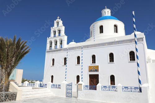 Santorini orthodox church, Oia village, Greece