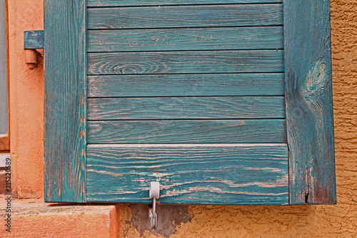 Blue Weathered Window Shutter