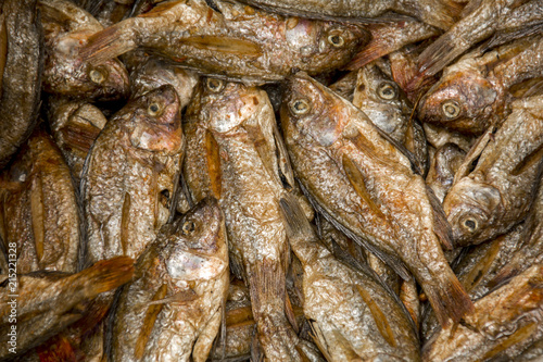 dried fish in the market