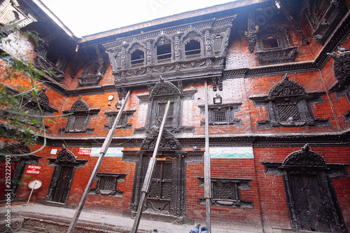 Kathmandu, Nepal - February 8, 2017: The Palace of the living goddess Royal Kumari photo