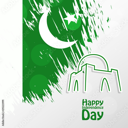 Illustration of background for Pakistan Independence Day