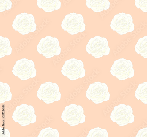 White Rose on Seamless Oran...