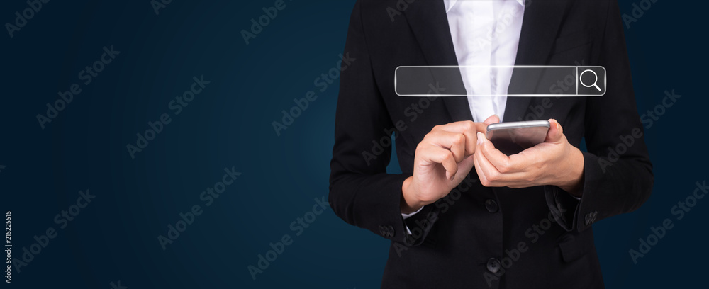 businessman using Searching Browsing Internet internet of things.