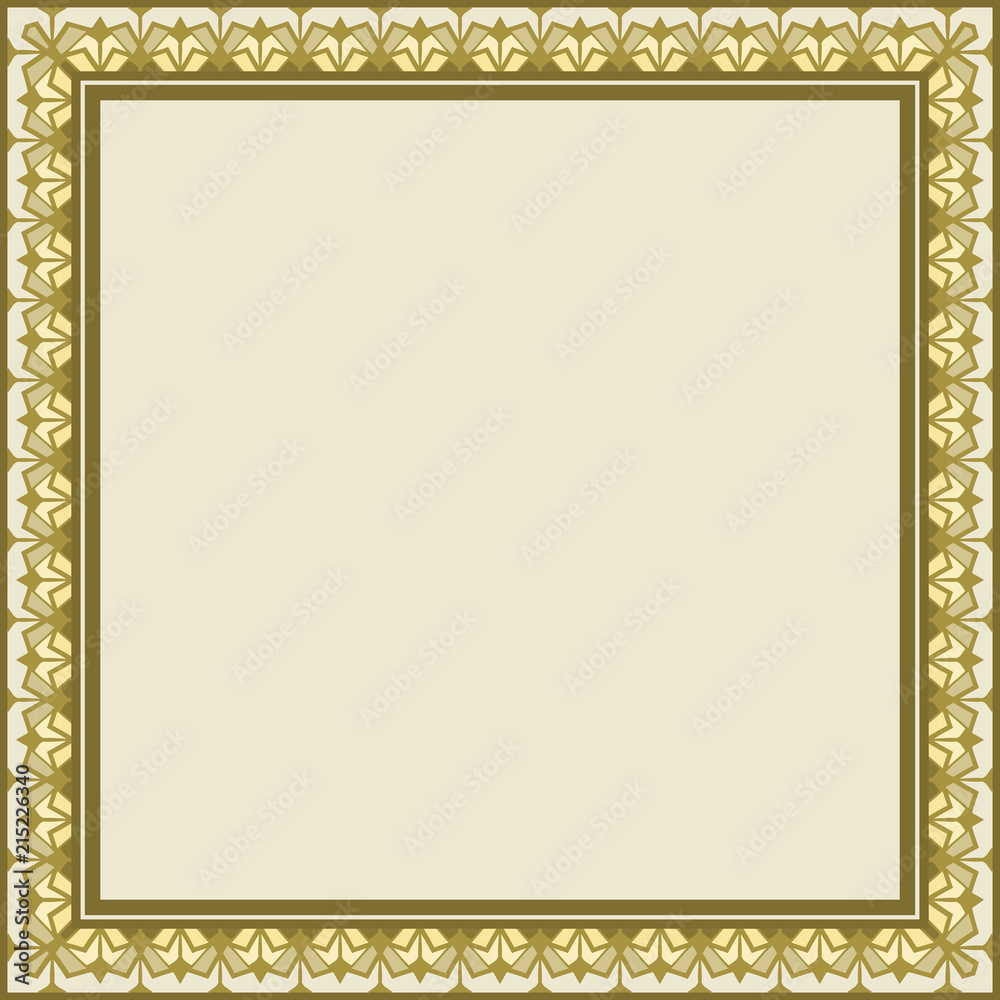 frame as square geometric pattern, lacy ornament
