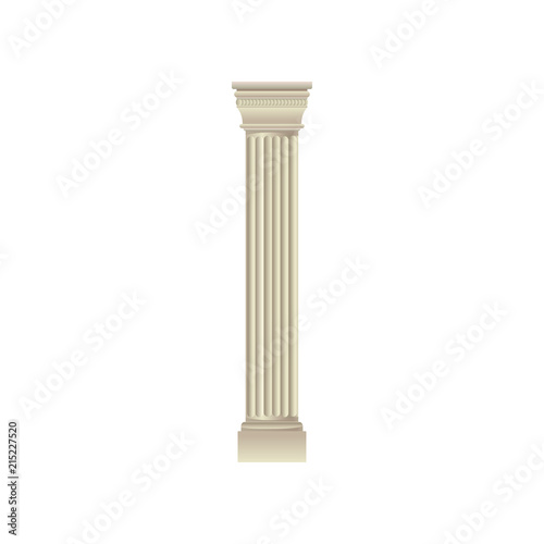 White classic antique column vector Illustration on a white background
