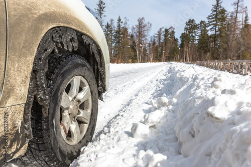 snow road in winter