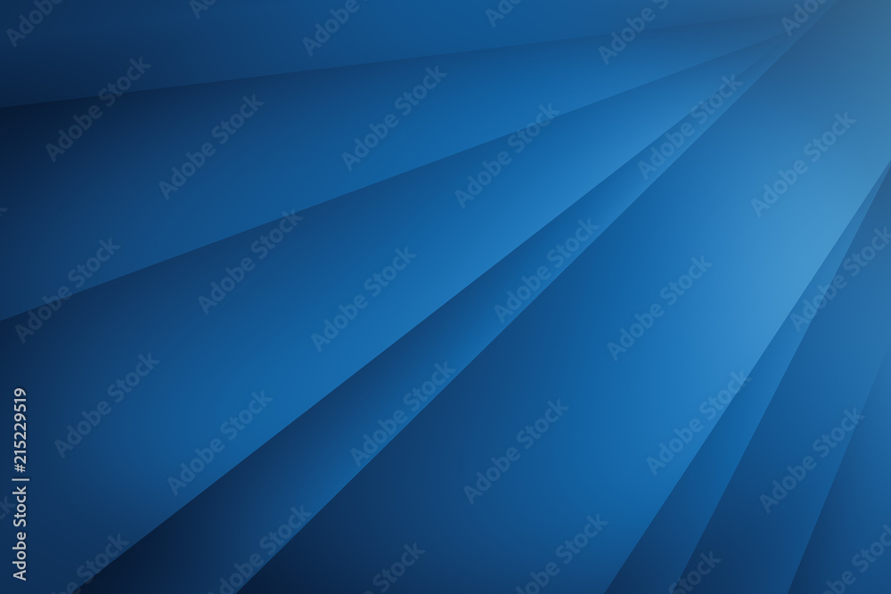blue background with Abstract geometric line paper layer background texture.