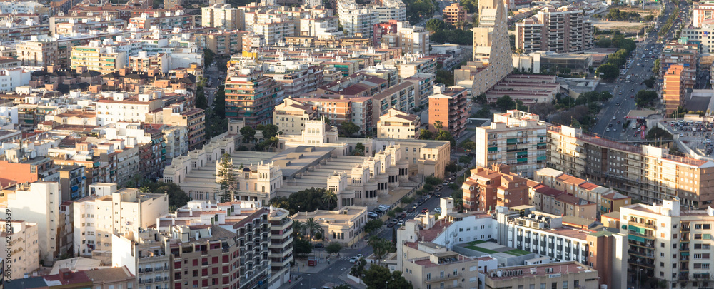 City of Alicante, Spain. View of houses and buildings from the top. City of Alicante, Spain. View of houses and buildings from the top.