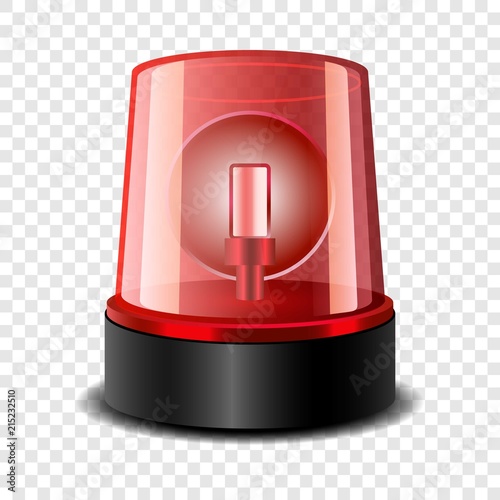 Ambulance siren icon. Realistic illustration of ambulance siren vector icon for on transparent background