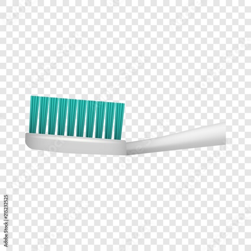 Toothbrush icon. Realistic illustration of toothbrush vector icon for on transparent background