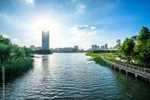 Photography panoramic city skyline in shanghai china