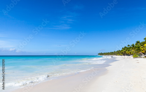 Fototapeta Naklejka Na Ścianę i Meble -  White sandy beach, Dominican Republic