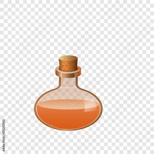 Glass bottle chemistry icon. Cartoon of glass bottle chemistry vector icon for on transparent background