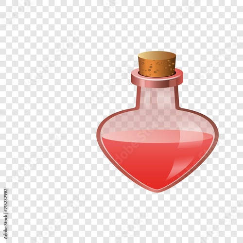 Red flask icon. Cartoon of red flask vector icon for on transparent background