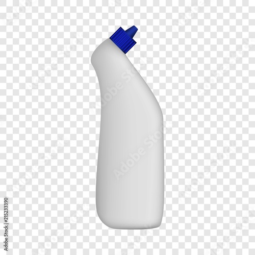 Toilet bottle cleaner mockup. Realistic illustration of toilet bottle cleaner vector mockup for on transparent background photo