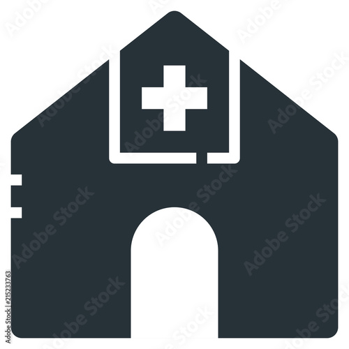 Hospital Vector Line Icon 32x32 Pixel Perfect. Editable 2 Pixel Stroke Weight. Medical Health Icon for Website Mobile App Presentation