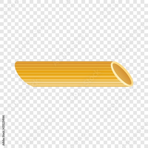 Penne pasta icon. Realistic illustration of penne pasta vector icon for on transparent background