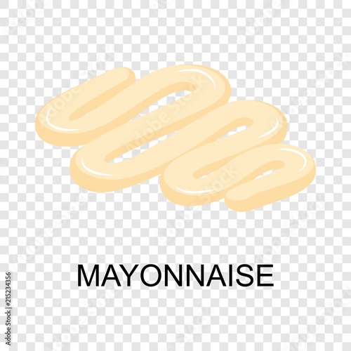 Mayonnaise icon. Isometric of mayonnaise vector icon for on transparent background
