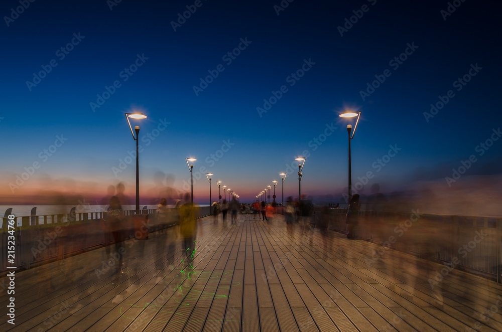 PIER AND SUNSET - Holiday evening walks by the sea