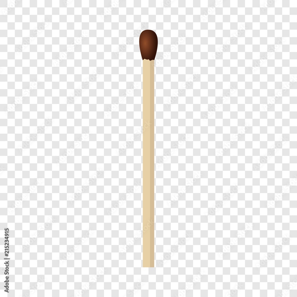 Wood match mockup. Realistic illustration of wood match vector mockup for on transparent background Wood match mockup. Realistic illustration of wood match vector mockup for on transparent background
