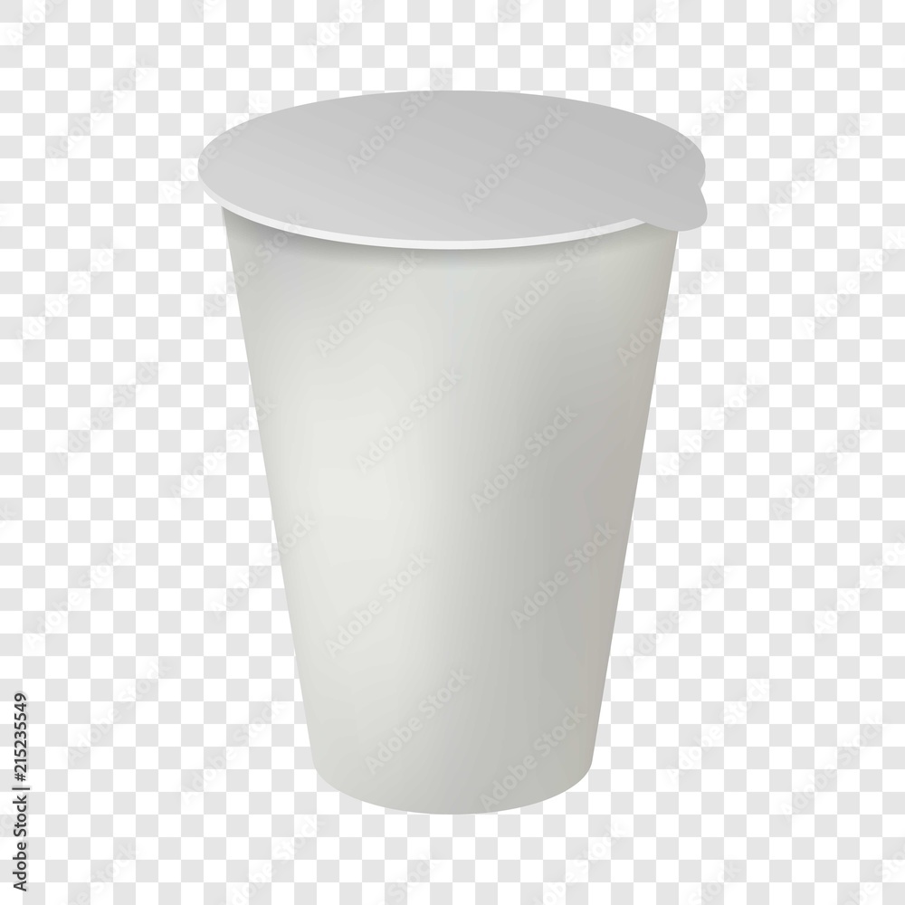 Plastic pot mockup. Realistic illustration of plastic pot vector mockup for on transparent background Plastic pot mockup. Realistic illustration of plastic pot vector mockup for on transparent background