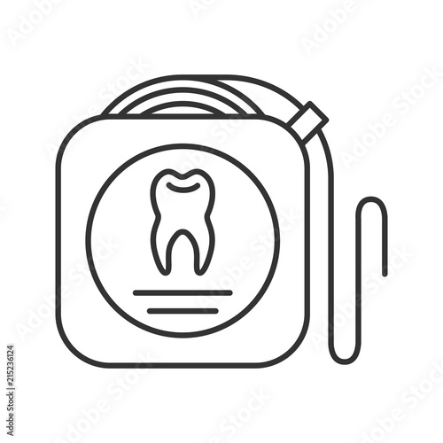 Dental floss linear icon