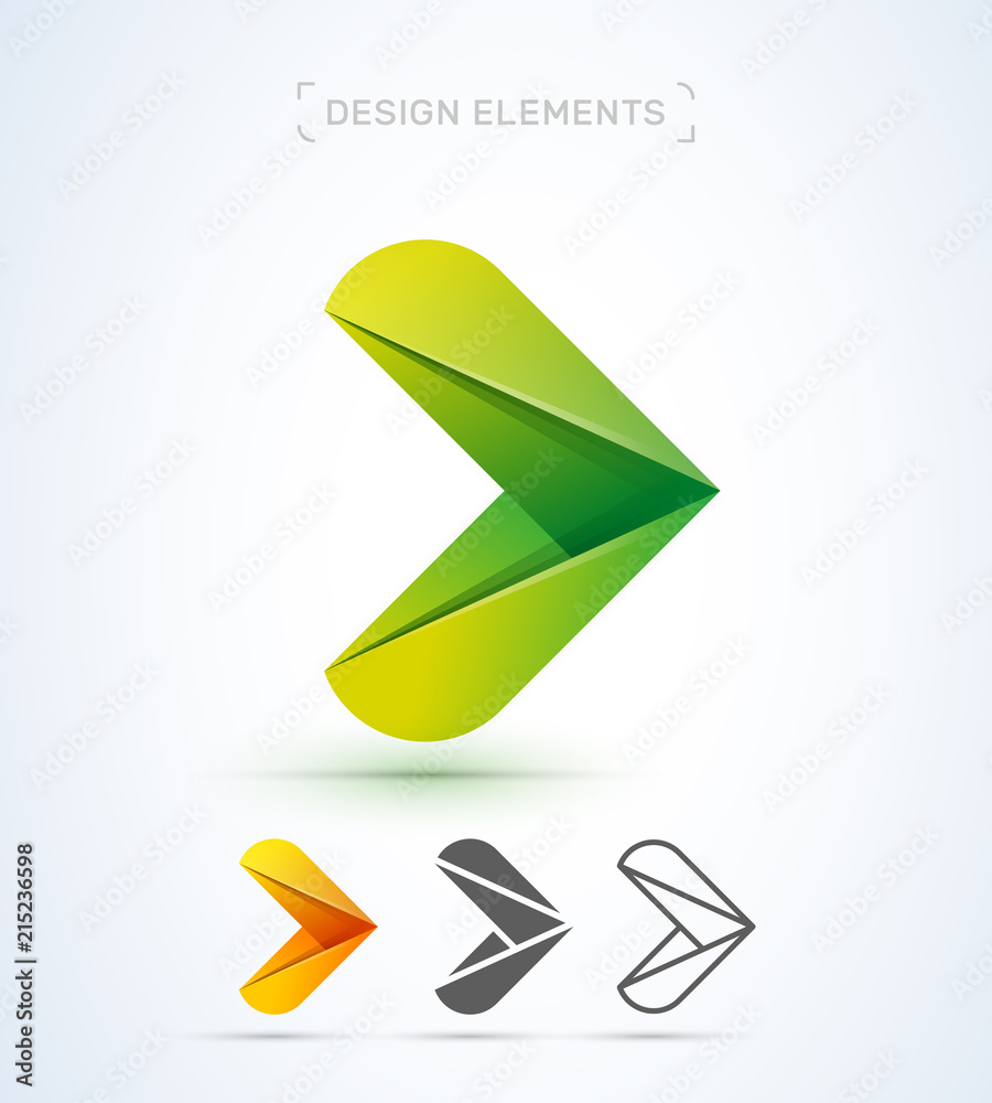 Vector abstract arrow logo template. Material design, flat and line style Vector abstract arrow logo template. Material design, flat and line style