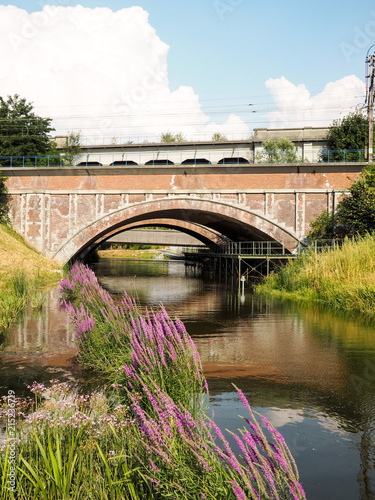 The newly opened Dyle river bank at the Thomas More University Campus in Mechelen, Belgium photo