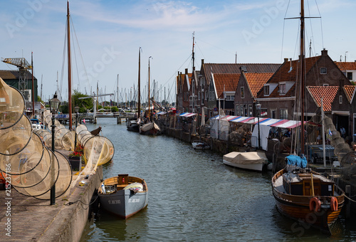 Monnickendam in the Netherlands decorated for the summer weekly 
