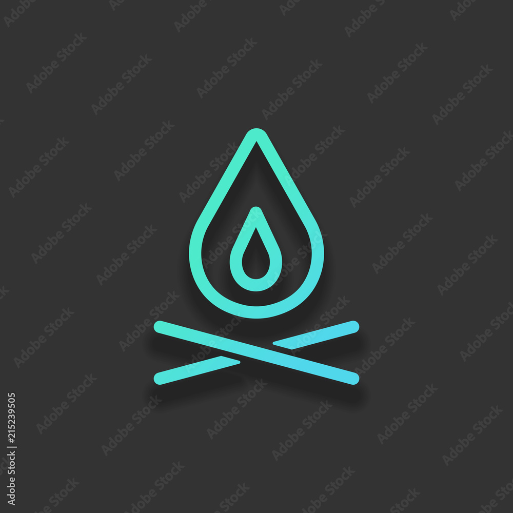 fire flame. simple silhouette. Colorful logo concept with soft s fire flame. simple silhouette. Colorful logo concept with soft s