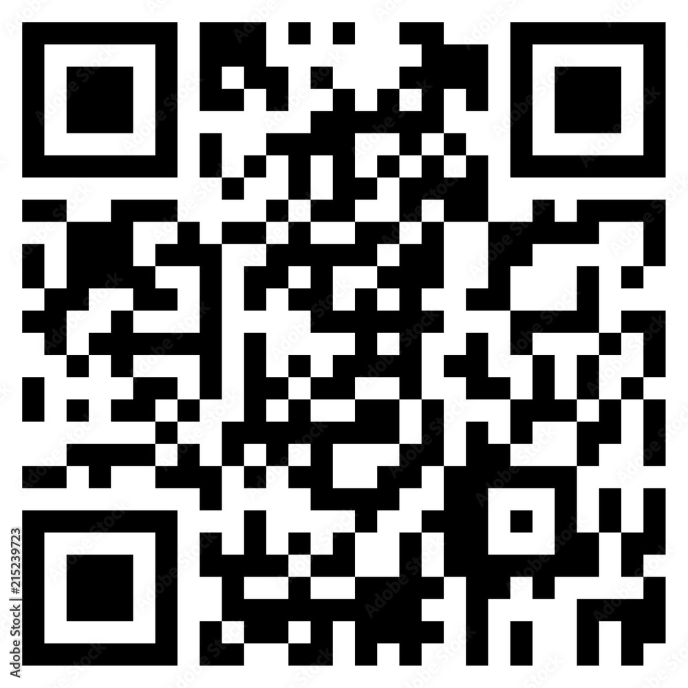 Modern black QR code on white background for scanning with mobile phone. Modern black QR code on white background for scanning with mobile phone.