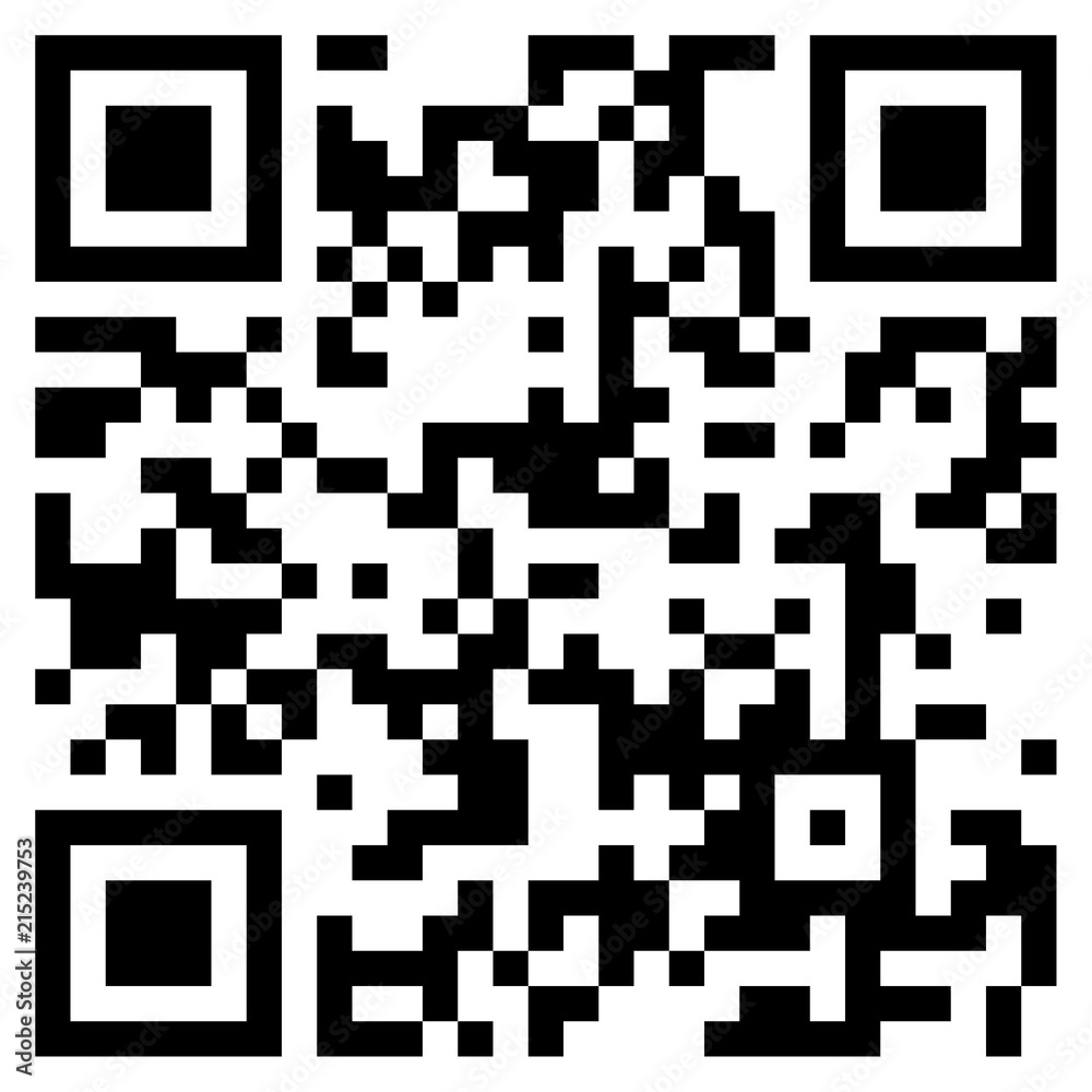 Modern black QR code on white background for scanning with mobile phone. Modern black QR code on white background for scanning with mobile phone.