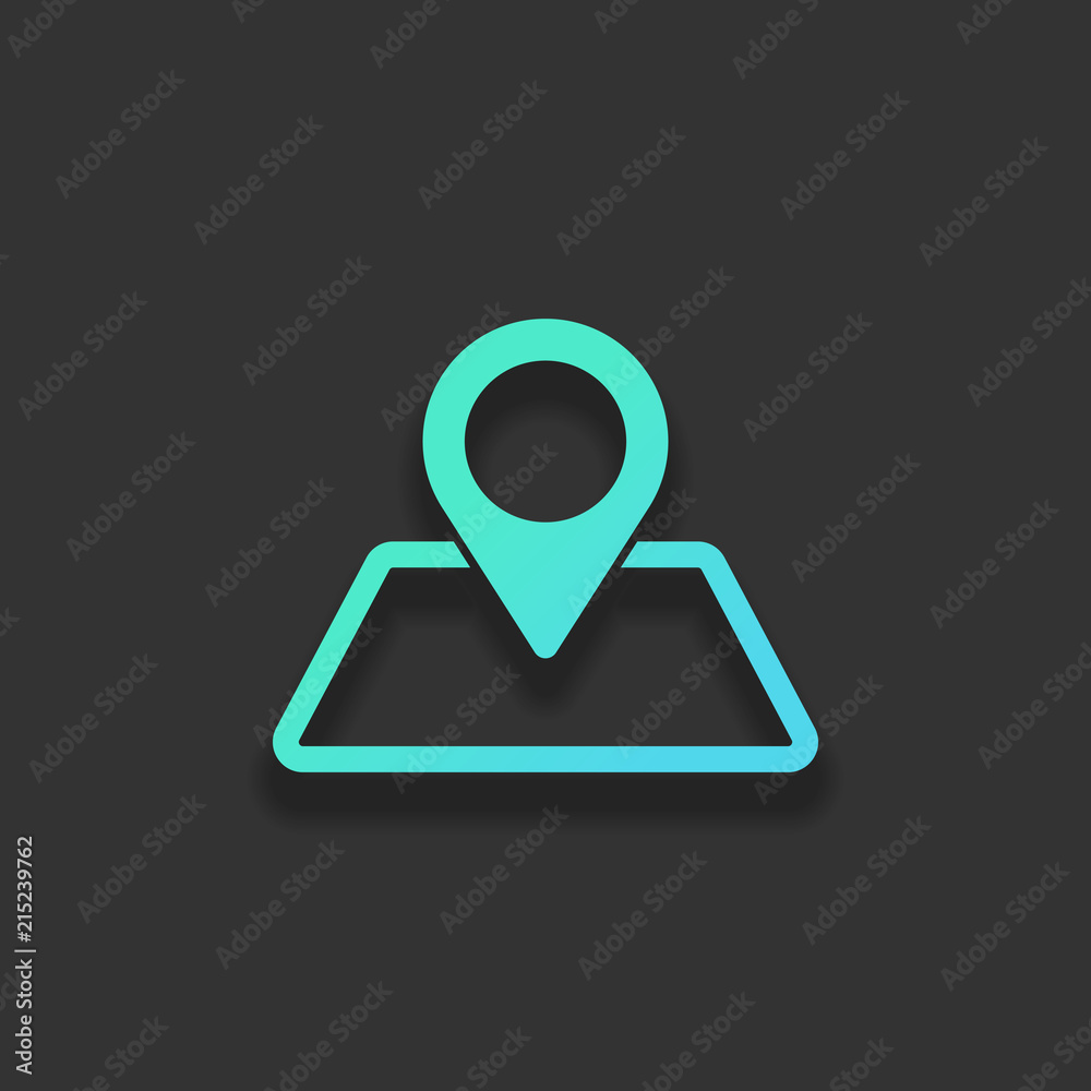 label on map. simple silhouette. Colorful logo concept with soft label on map. simple silhouette. Colorful logo concept with soft