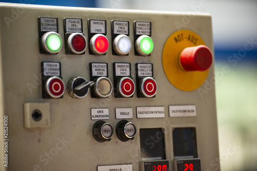 Control panel in factory