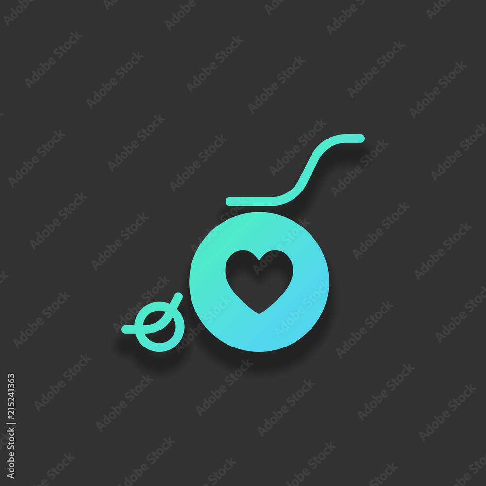 wheelchair and heart, outline icon. Colorful logo concept with s Stock  Vector | Adobe Stock