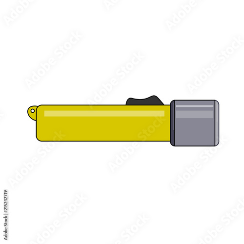 Flashlight for diving. Abstract concept, icon. Vector illustration on white background.