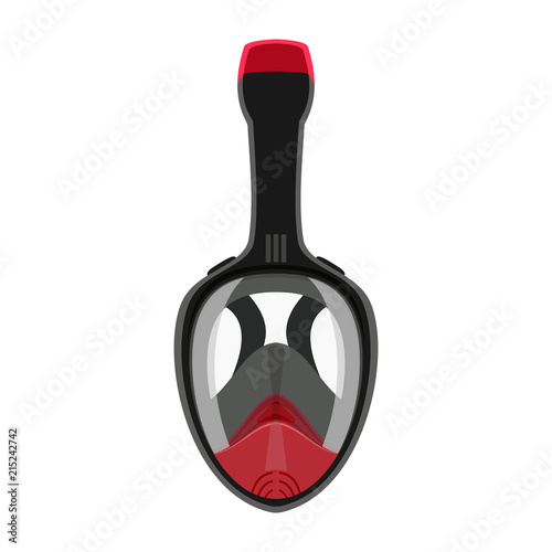 Collection for scuba diving or snorkeling. Scuba mask. Abstract concept, icon. Vector illustration on white background.