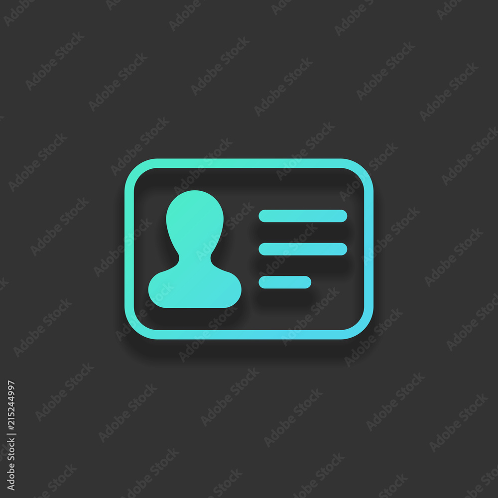 Identification card icon. ID profile. Colorful logo concept with Identification card icon. ID profile. Colorful logo concept with
