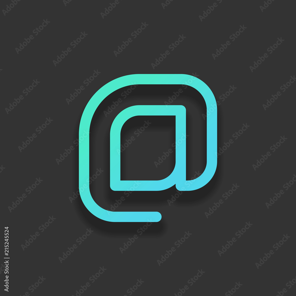 E-mail symbol, internet mail icon. Linear, thin outline. Colorfu E-mail symbol, internet mail icon. Linear, thin outline. Colorfu