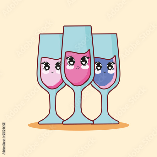 kawaii champagne glasses