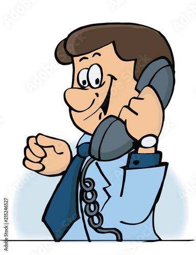 Hombre ejecutivo hablando por telefono