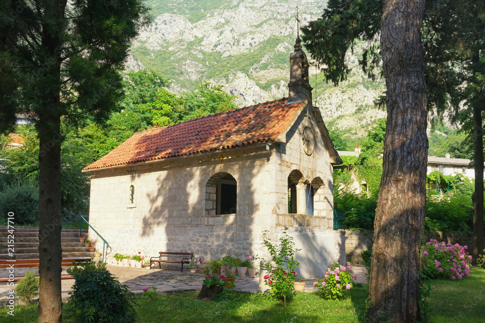Religious architecture.  Montenegro, Risan town, Orthodox Church of St. Michael the Archangel